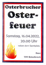 Flyer Osterfeuer 2022 in Osterbruch
